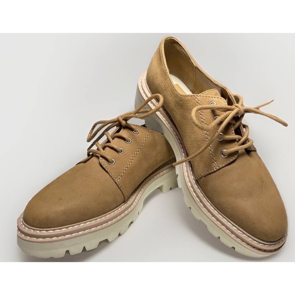 Whiskey Brown Platform Oxford Dolce Vita Womens Derby Shoes Leather 7.5M Brown - Picture 1 of 9